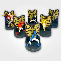 Powerful Rangers Dinosaur Mega Force Megazord Roboknight Model Keychain Pendant Model Anime Figures Favorites Collect Ornaments