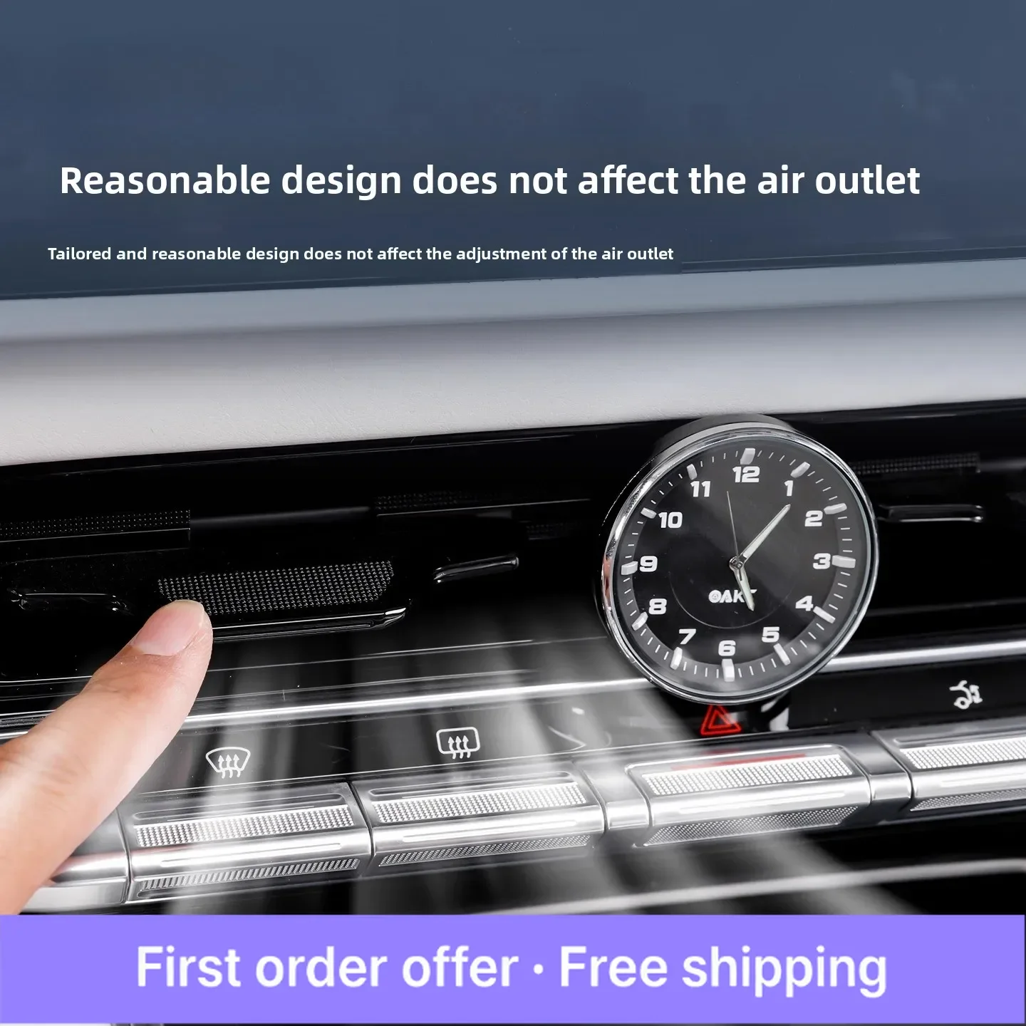

For 2025-2026 Zeekr 9X, Center Console Clock , Interior Upgrade and Modification Accessories are suitable