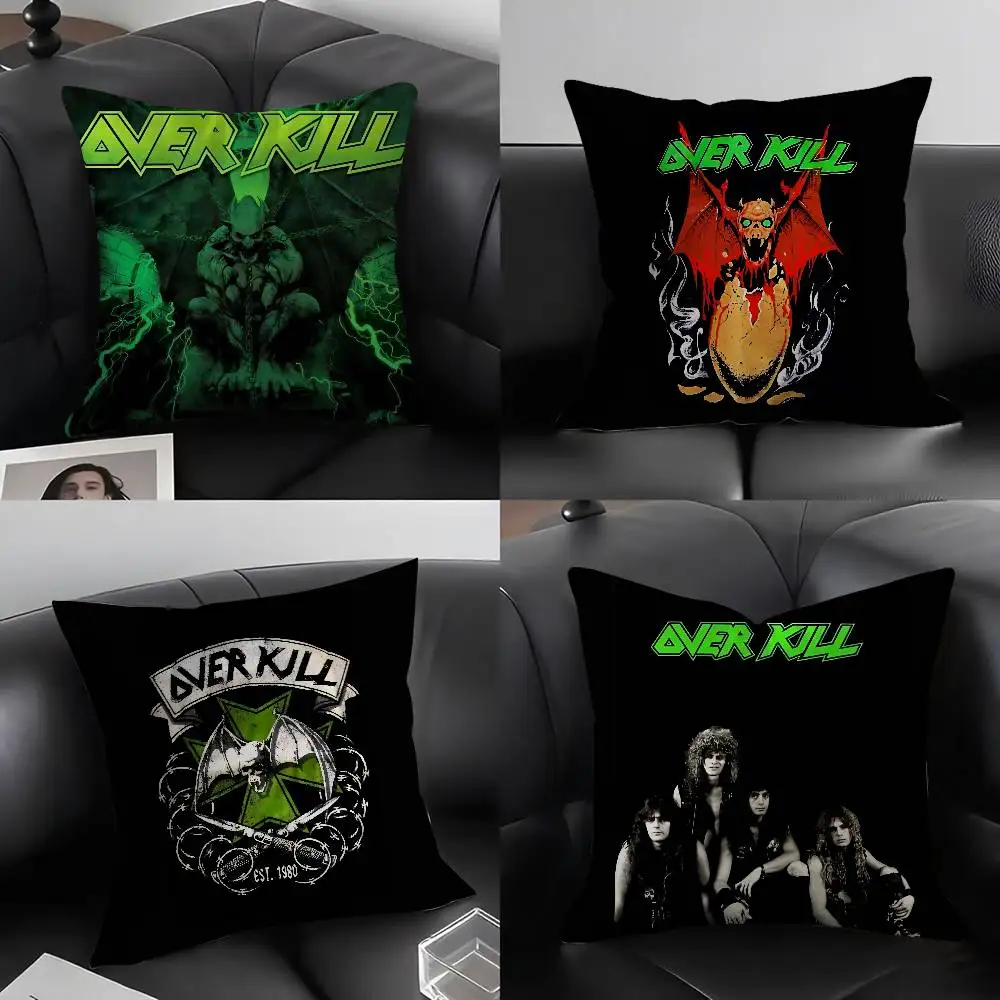 

O-overkills Rock Band Pillow Case Plush Fabric Soft Pillowcase Double Sided Print Cushion Cover Household Gifts
