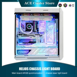 RGB 미러 PC 케이스 백플레이트 패널 라이트 보드, ROG Strix Helios GX601 MOD 게이밍 데스크탑 컴퓨터 장식, 4 in 1