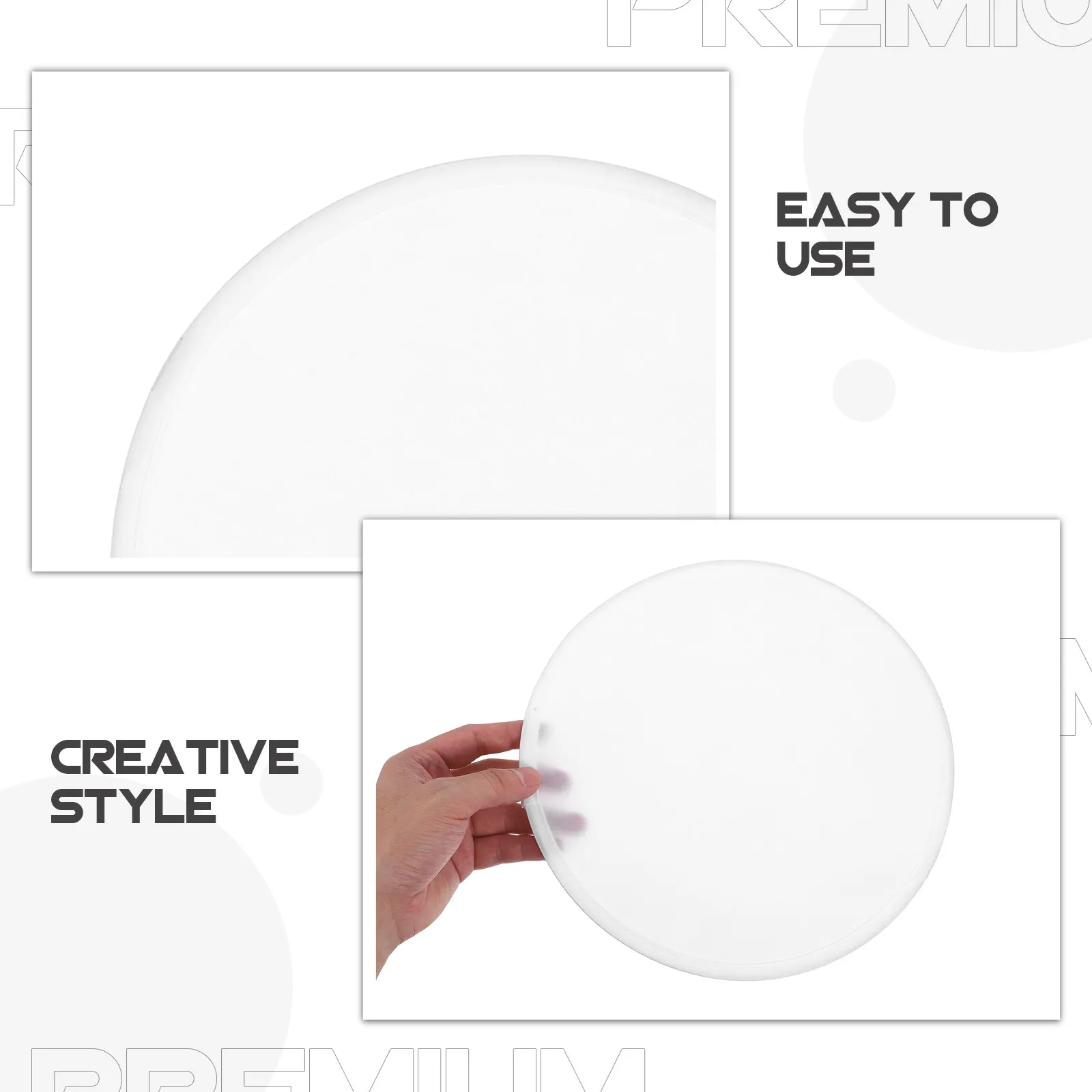 5Pcs Heat Transfer Ready Flying Disc Fans 9.8 Inch Foldable Round Sublimation Blank Fan White Polyester for Wedding Birthday