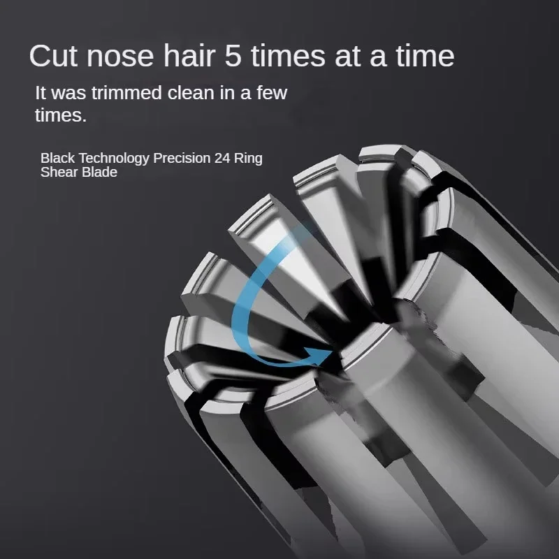 ماكينة تشذيب شعر الأذن المحمولة القابلة للغسل والتنظيف دون الصدأ وتشذيب شعر الأنف غير المؤلم ماكينة حلاقة كهربائية محمولة للرجال منخفضة الضوضاء #4