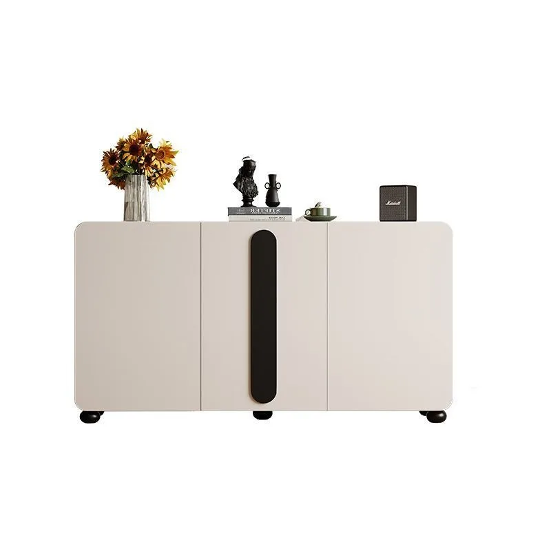 

entrance cabinet integrated into the home, facing the door, French solid wood designer bucket cabinet, advanced sense