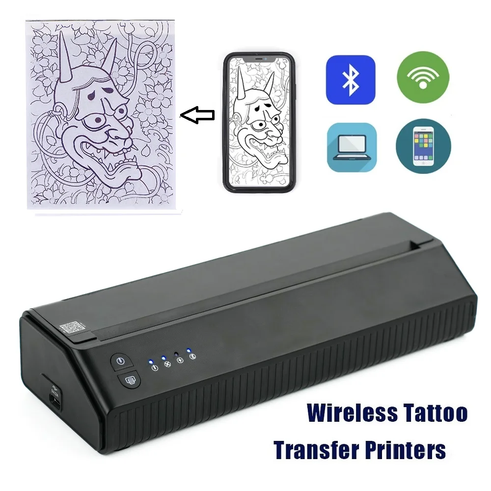 

Smart Wireless Tattoo Printer Transfer Machine Copier Stencil For Photo Thermal Transfer Stencil Paper Line Drawing Print Copier