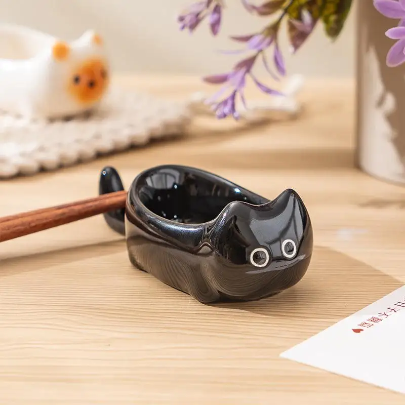 Ceramic Cat-Shaped Mini Dipping Plate Side Dish Small Bowl Home Diningware Kitchen Table Decorative Cat Bowl