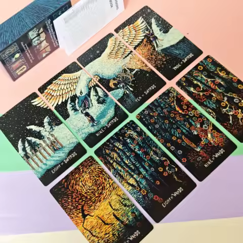 10.3*6cm Prism Tarot cards A 78 Oracle Deck English Version Divination Fate Board Game Tarot