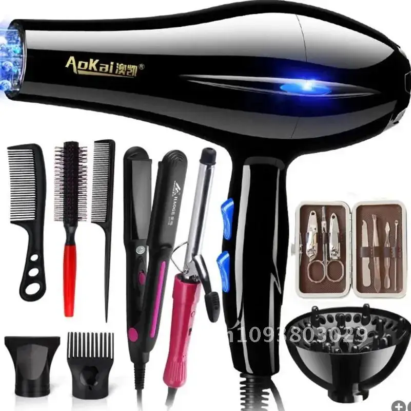 220V Hair Dryer Professional 2200W Gear Strong Power Blow Hair For Salon Fan Barber Tools Hairdressing Hair Brush Dryer Dryer