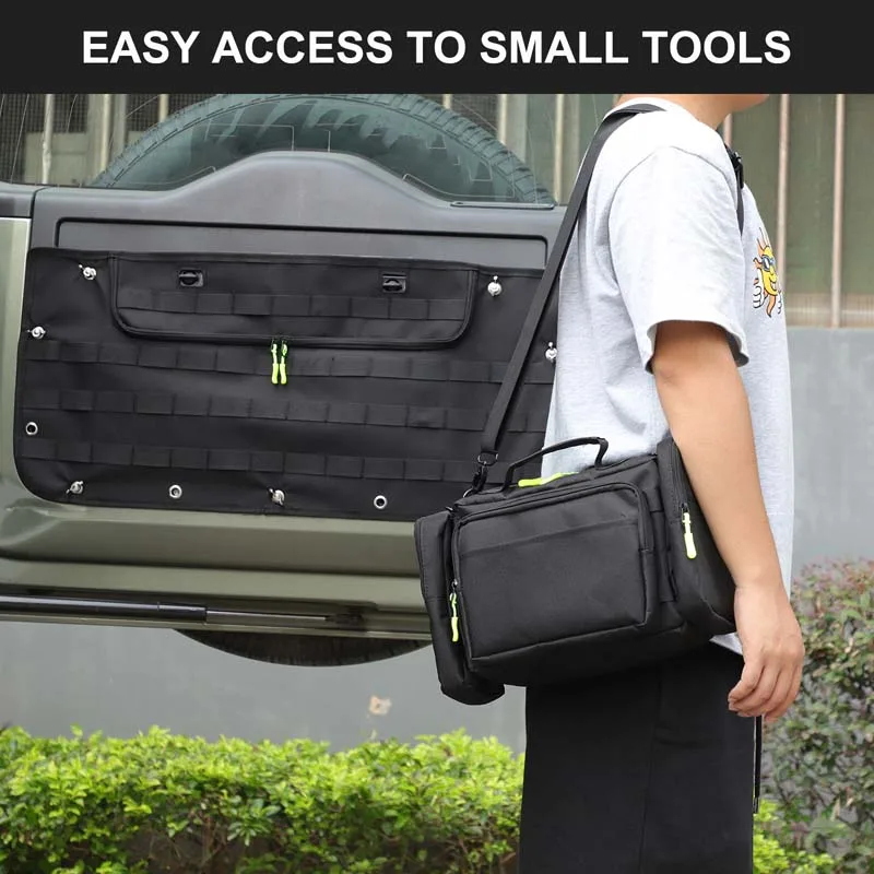 

Oxford Cloth Car Tailgate Multi-functional Tool Storage Bag Removable Backpack Fit for Land Rover Defender 110 2020+