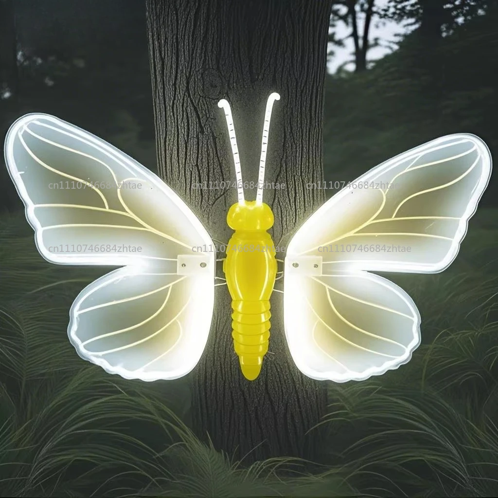 Outdoor Color Light Emitting Diode Butterfly Chandelier