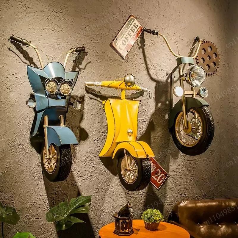 Industry style wall decoration retro bar store wall hanging pendant creative restaurant decoration wrought iron design