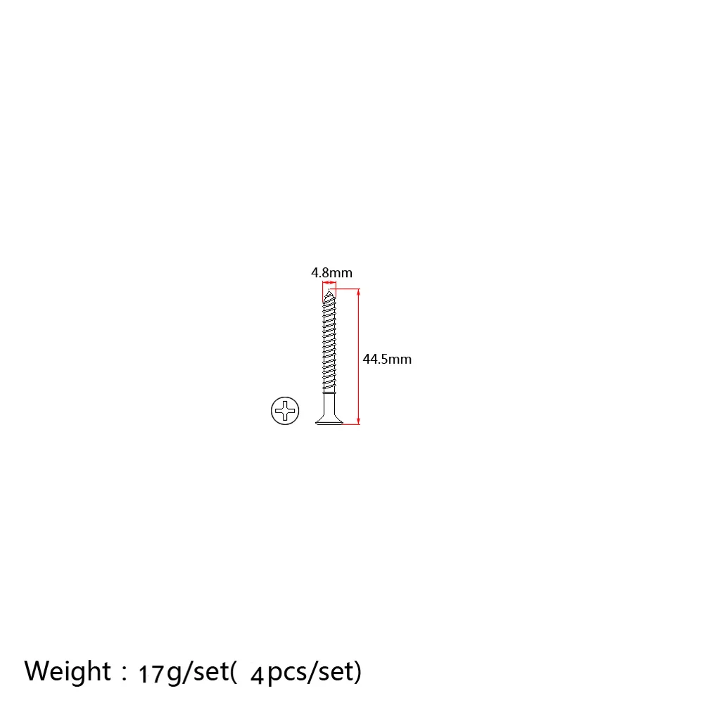 

4Pcs Guitar Neck Plate Screws Solid Metal Design Superior Strength Glossy Finish Reliable Performance for Musicians Gold