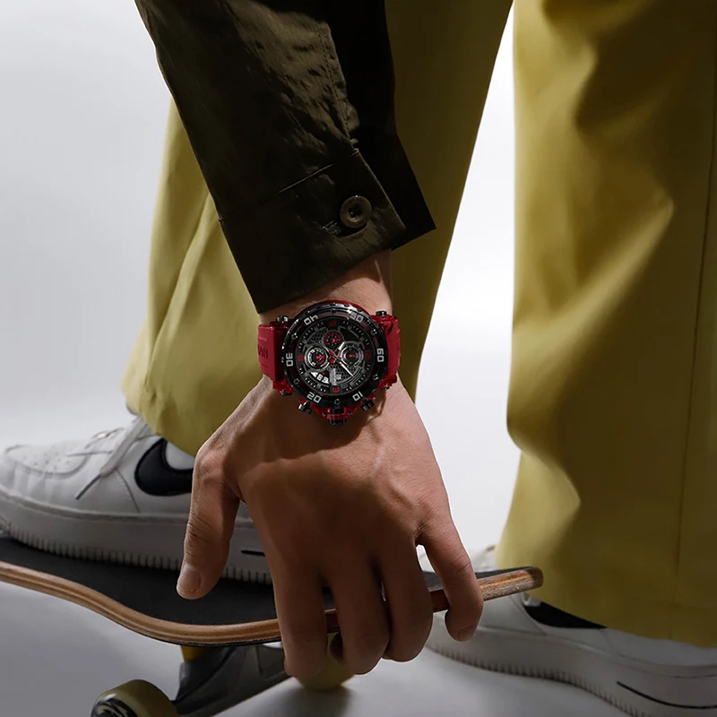 Новый стиль NAVIFORCE мужские наручные часы противоударные 5ATM водостойкие высококачественные часы с силиконовым ремешком для мужчин кварцевые спортивные мужские часы