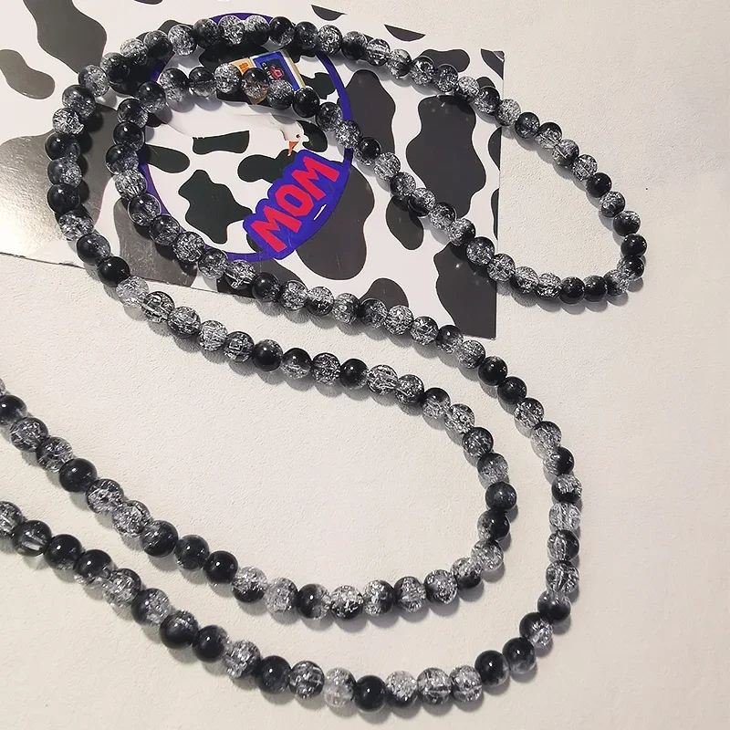 Mobile Phone Lanyard with Burst Beads and Contrasting Colors Can Be Worn on The Shoulder and Worn with A Phone Lanyard Pendant