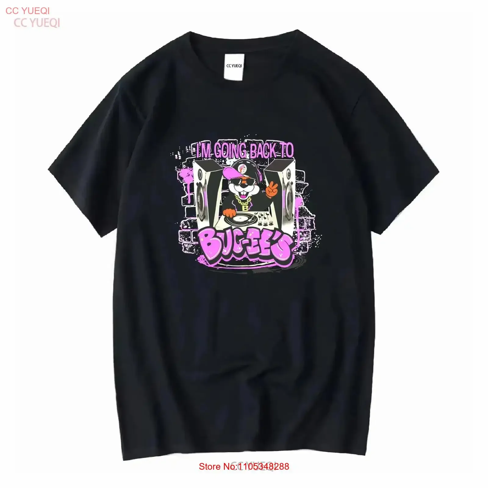 Camiseta BUC EE S T negra talla L, estilo vintage lavado, con gráfico suave de LL Cool J Truck Stop DJ Scratching 2572, ligeramente masculina.