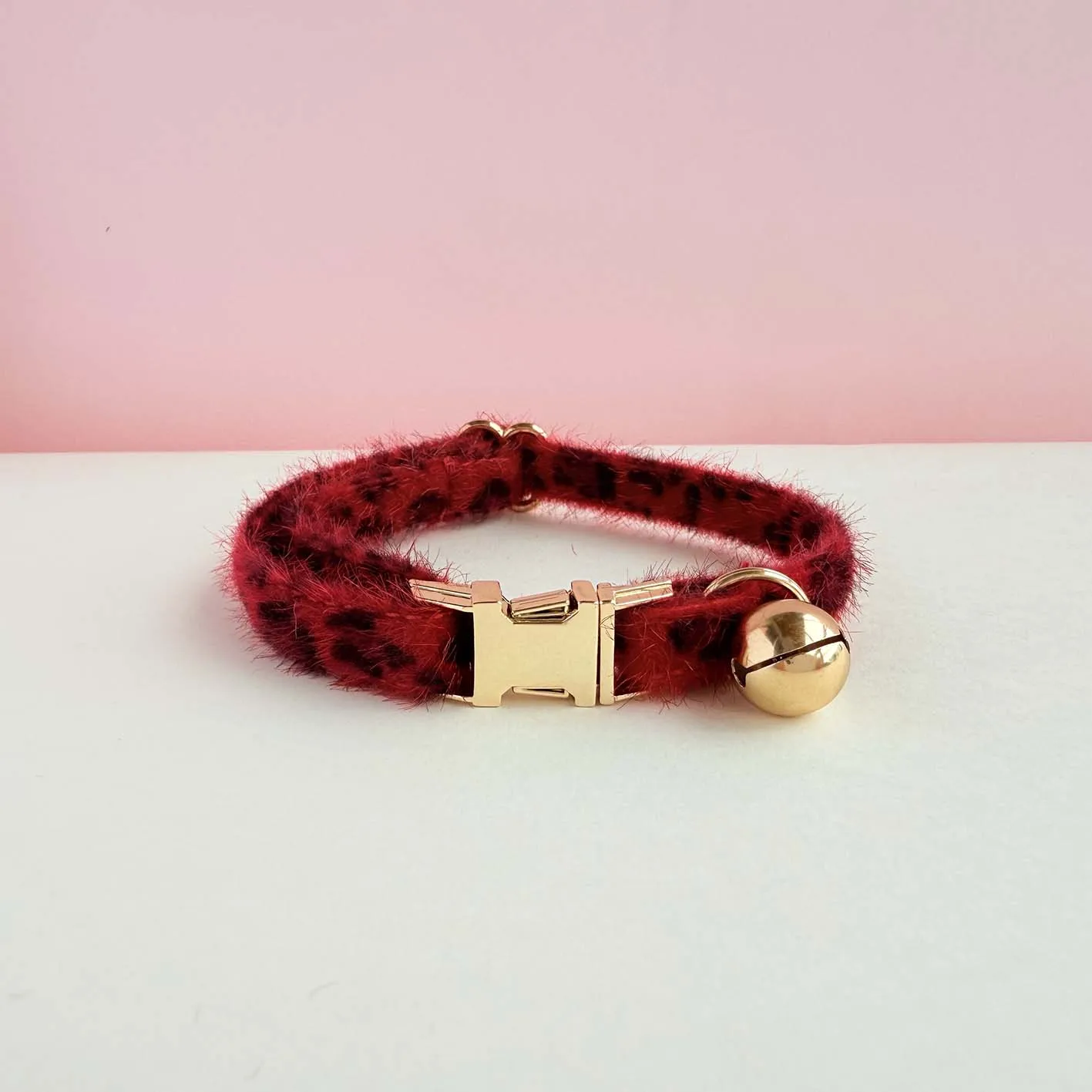 Personalized Leopard Print Cat Collar With Bell Adjustable Kitten_voghion.com
