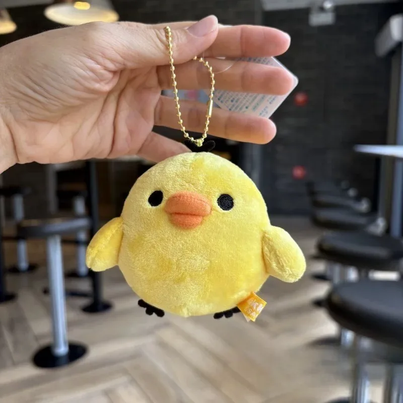 Kiiroitori Yellow Chicken Plush Coin Purse Cute Plush Toy 8CM Rilakkuma easy kawaii Chicken Bear Pendant  Accessories Kids Gift