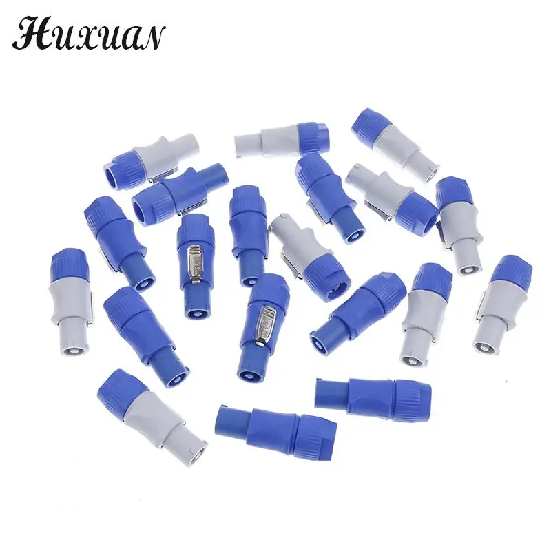 10pcs NAC3FCA Speakon Plug 3 PIN Male Powercon Connector 20A 250V AC Power Plug