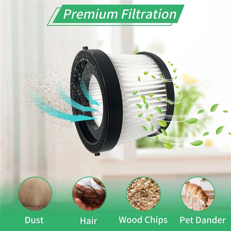 ABUS-6 Pack DCV501HB DCV5011H مرشحات مكنسة كهربائية للمكنسة الكهربائية المحمولة 20 فولت - بديل للجزء #   DCV5011H