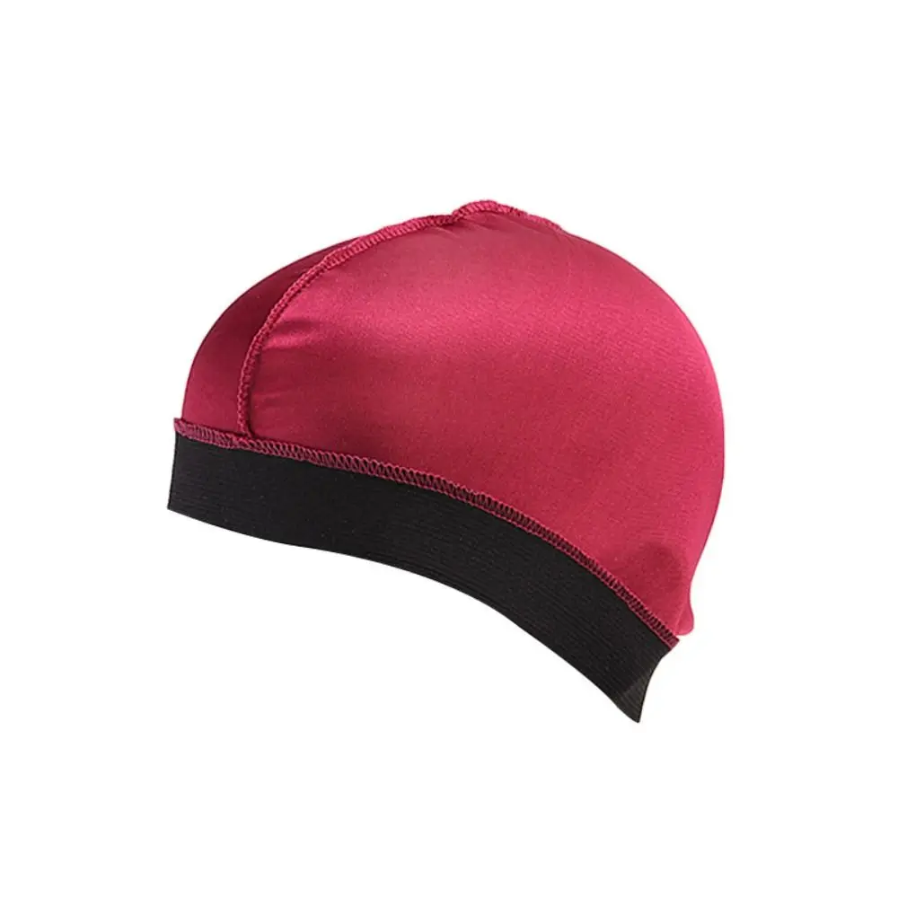 

New Solid Color Men Durag Hats Elastic Polyester Wave Caps Multicolor Breathable Multicolor Durag Cap Men