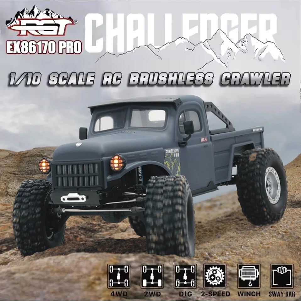 RGT CHALLENGER EX86170 PRO RC Crawler 4WD RTR 1/10 RC Electric Remote Control Model Car Off-Road Buggy Adult Kids Toys