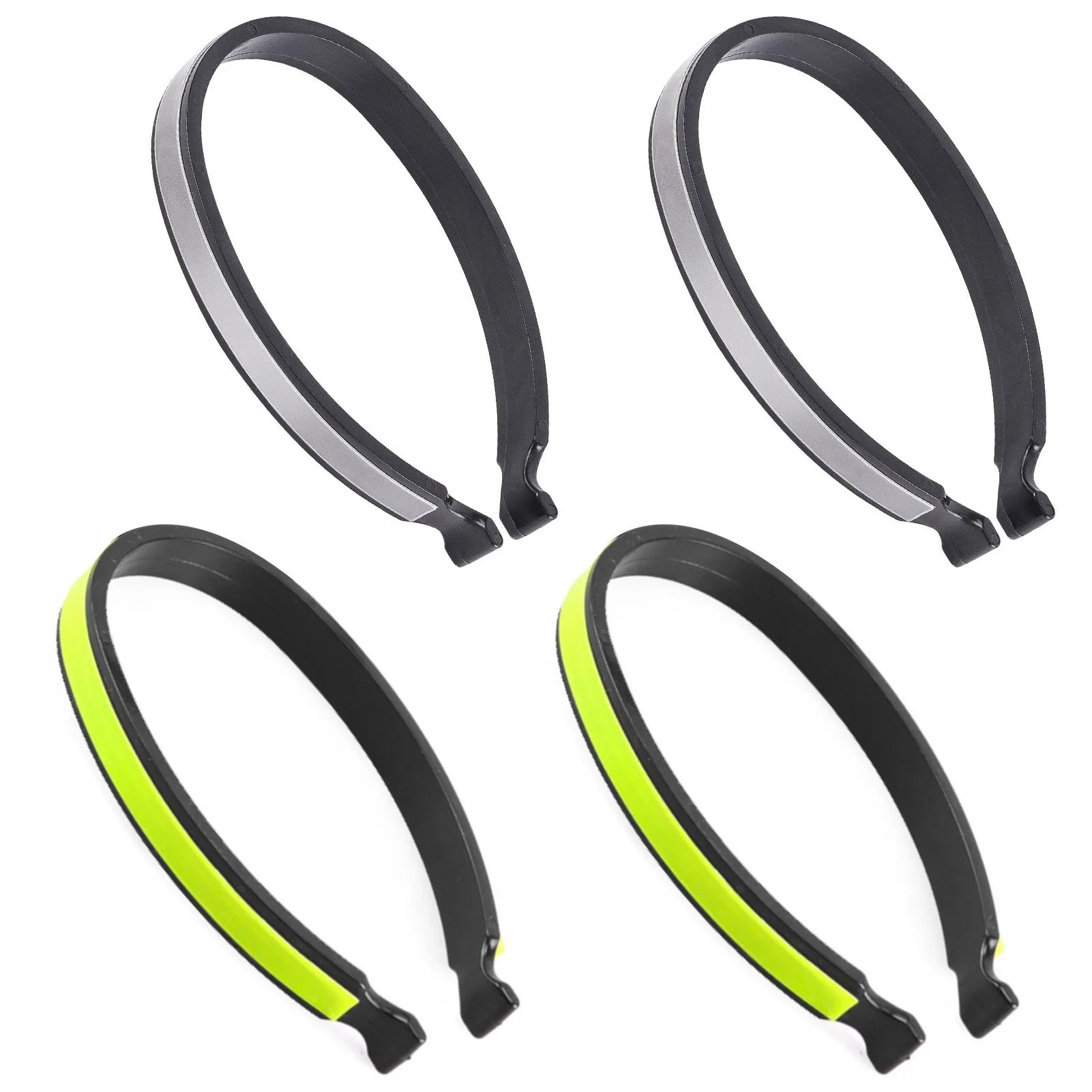 A Pair Bicycle Reflective Pants Clip Mountain Bike Riding Equipment Pants Clip Ring with Reflective Label Cycling Pants Ring