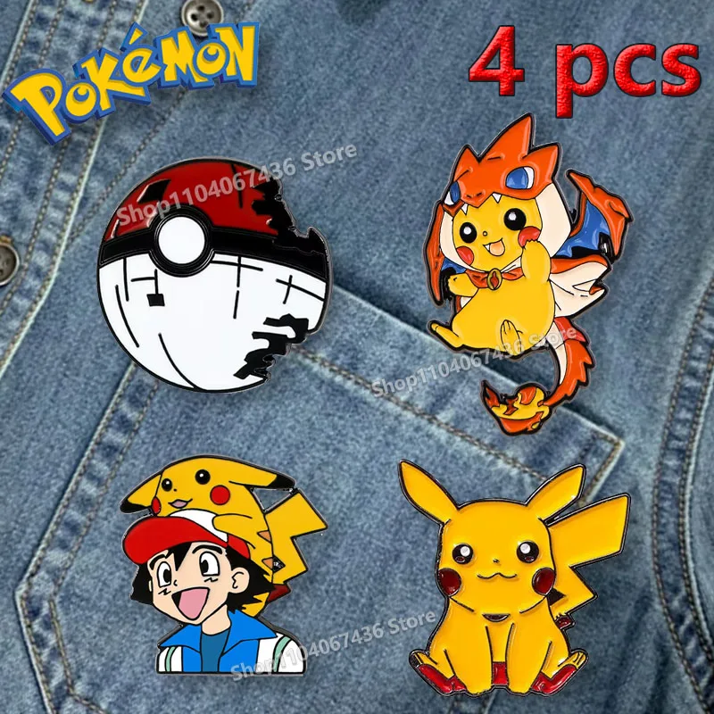 Pokemon Anime Enamel Pins Cute Metal Badge Cartoon Bag Backpack Hat Pines Accessories Lapel Pines for Man Decoration Jewelry