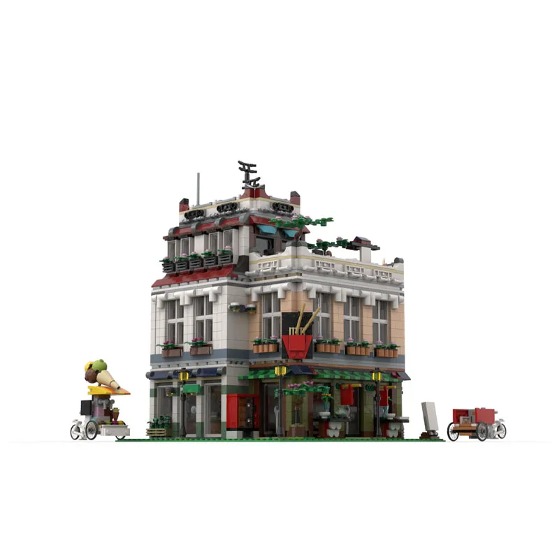 MOC-140412 Ministry of Commerce Chinatown Office Street View Building Blocks Assembly Splicing Model 2431 Parts Kids Toy Gift