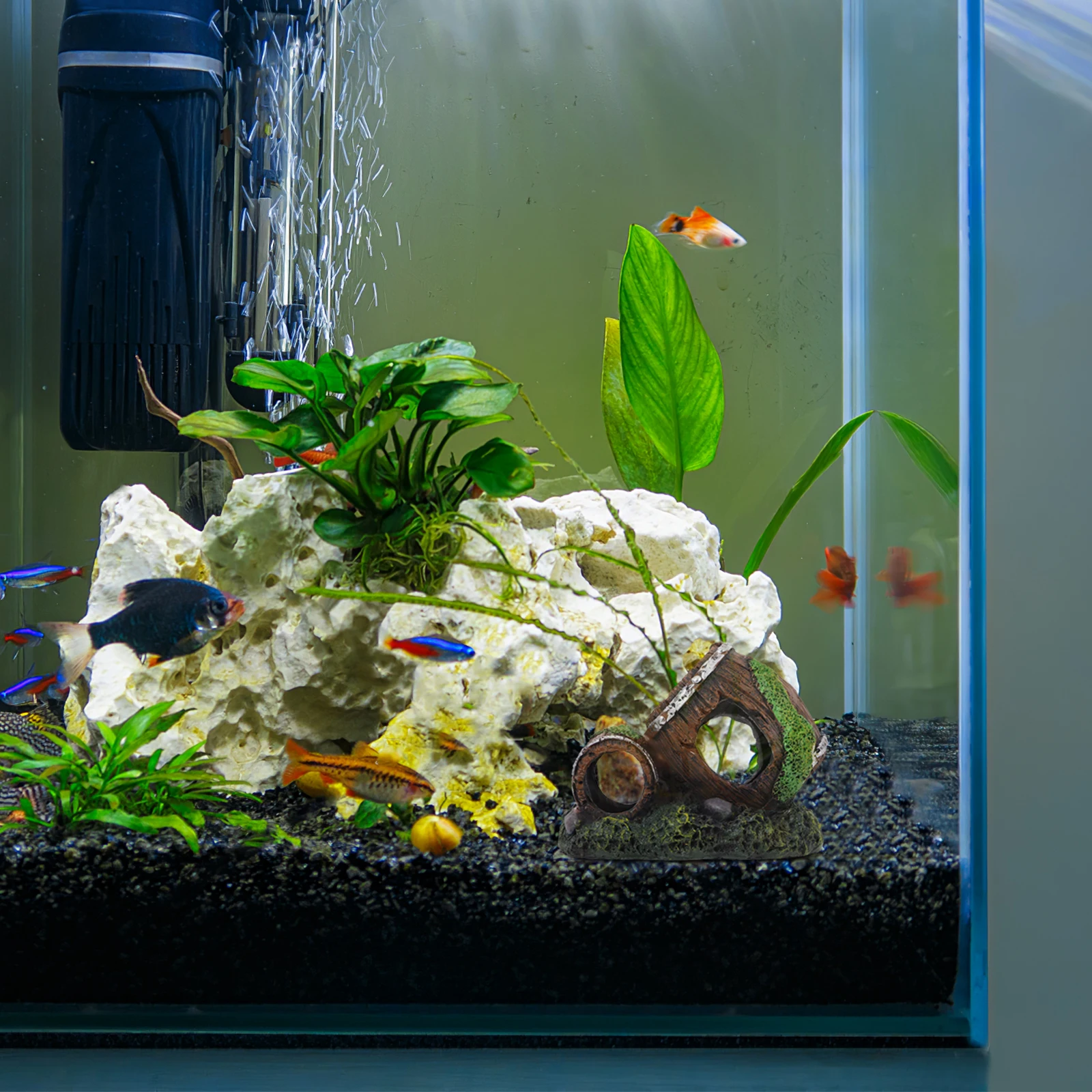 

Barrel Ornaments Fish Tank Decorations Aquarium Craft Decorative Cave Hideout House Shelter Artificial Resin Accessory