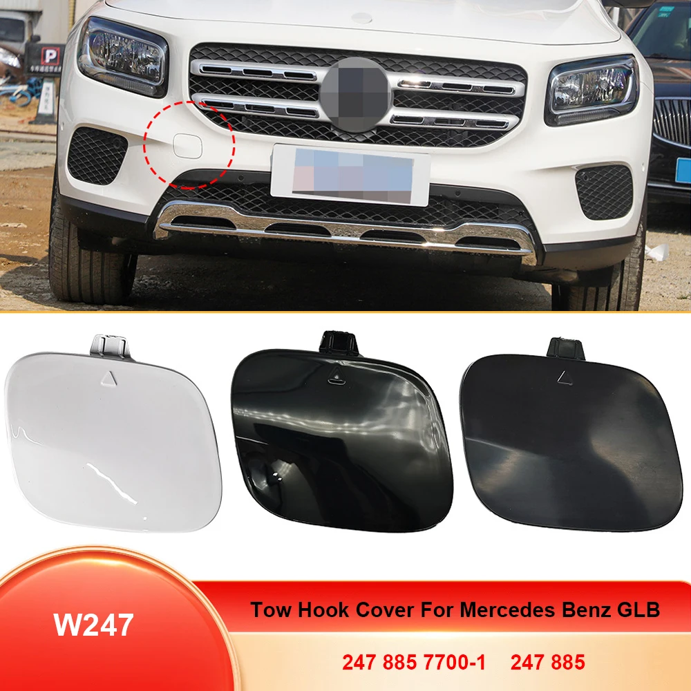 

Передняя крышка буксирного крюка, передний бампер для Mercedes Benz GLB W247 2478857700 2020-2023, черный, белый