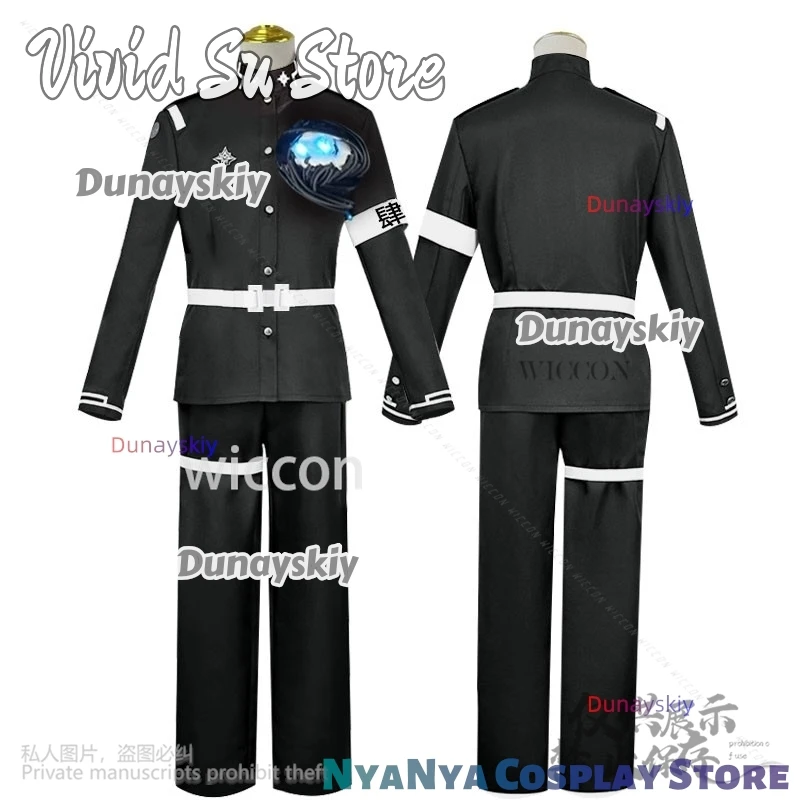 [Dunayskiy] Kostum Game The Hundred DK School Aotsuki Eito Cosplay Seragam Anime Pakaian Pelaut Ban Lengan Wig Pria Horor