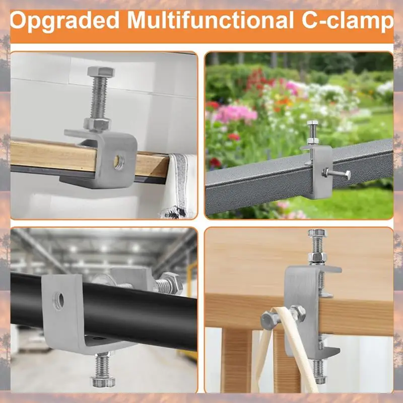 

2025 Trend 2 Pack Mini C Clamps,304 Stainless Steel C-Clamps,65Mm Heavy Duty Clamps For Woodworking,C-Type Fixing Clamp Clamp Cl