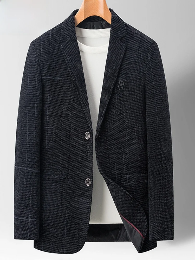 

Thiened Cotton Woolen Men's Suit Jaet Autumn Winter Casual Stand Fit round Hem TUCANO Brand Chinese Manufacturer