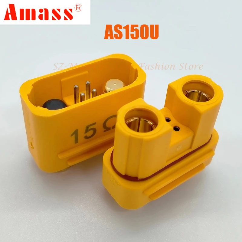 Origina Amass AS150U Plug Connector 2.0mm Banana Head 18AWG Anti-spark with Signal Pin Lithium Battery Waterproof Socket Parts