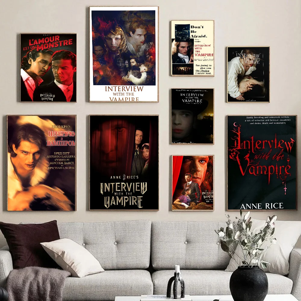 Interview with the vampire Classic Vintage Posters Whitepaper Prints Posters Artwork Kawaii Room Decor