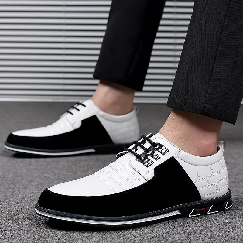 Men Shoes Comfortalbe All-match Wedding Oxfords Trending Leather Shoes For Men Business Casual Dress Shoe Lace Up Formal Party