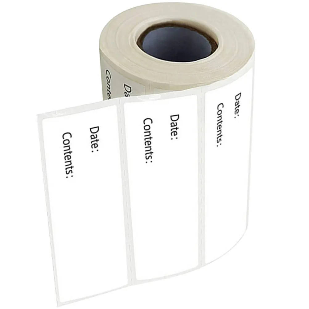

1 Roll Blank Food Labels Stickers For Containers Jars Bottles Kitchen Pantry Organization Freezer Storage Adhesive