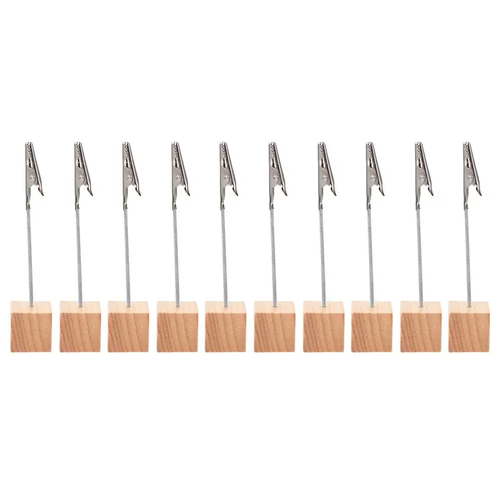 

10 Pcs Card Holder Photo Clip Desk Note Clamps Memo Clips Rustic Decor Office Use Desktop Note Clamps Storage Display