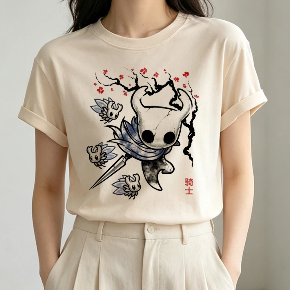 Hollow Knight top tees teen vintage funny anime tshirt baddie y2k 80s anime cute
