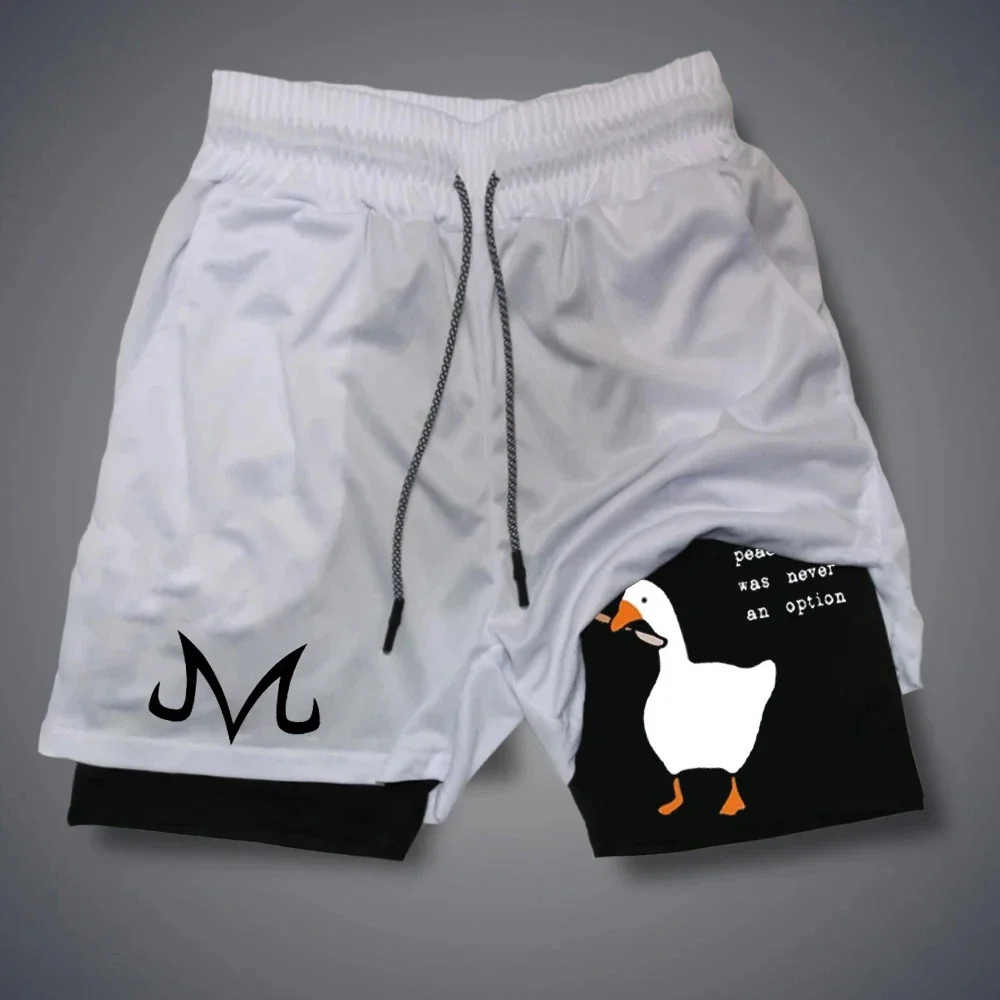 

Cartoon Animal Print Men's Shorts Summer Quick Drying Fitness Shorts Double Layer 2 In 1 Streetwear Sport Short Pant Y2K Clothes