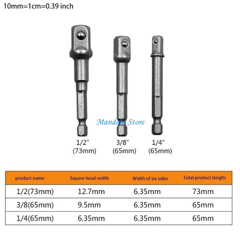 U2JC Impact Driver Socket Adapter Greater Bearing Capacity Suitable for Screwdriver