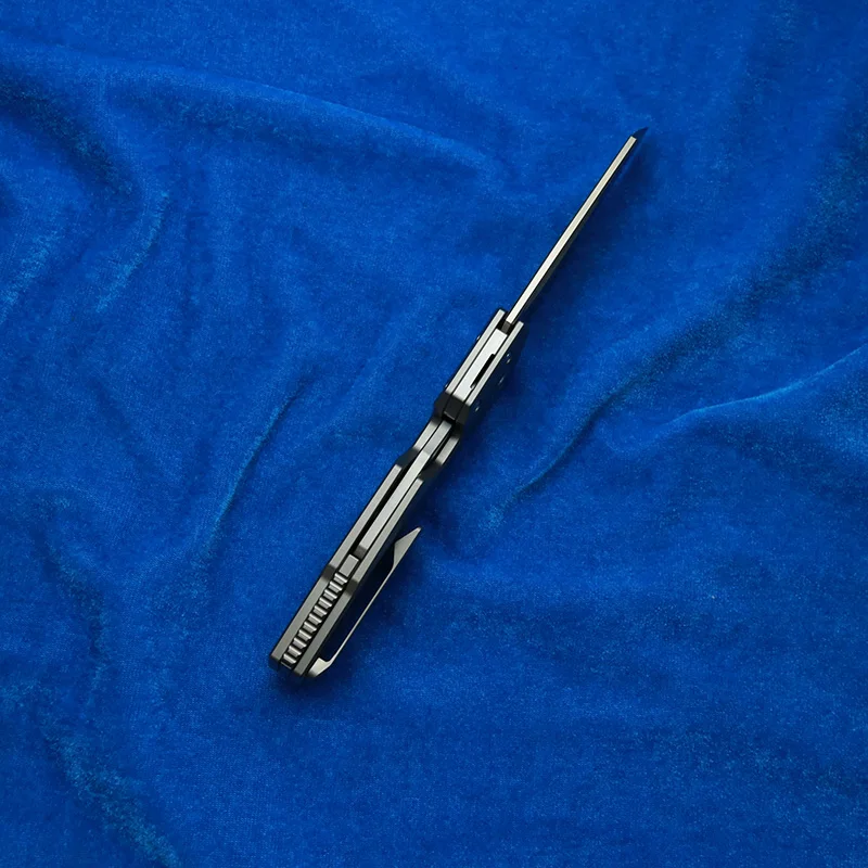 LEMIFSHE WinterPudding 8ight Magnet Innen M390 Klinge Keramiklager Titangriff Taschen-EDC-Werkzeug Camp Hunt Klappmesser b