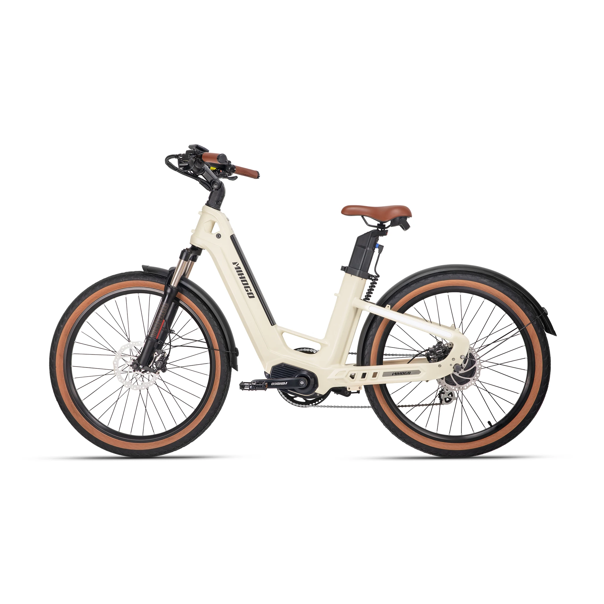 MIHOGO Air Carbonfaser-Rahmen Erwachsenen-Elektrofahrrad Urban E-Bike 26 Zoll Aufblasbare Reifen E-Bike 250W 48V 19.2AH Elektrofahrrad – Detail 35