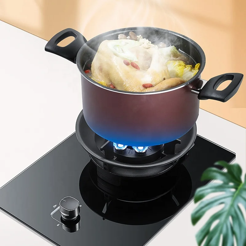 Flip Top Gas Cooker LPG Smart Portable Gas Cooktop Glass Top Battery Single burner Gas Stove for Kitchen