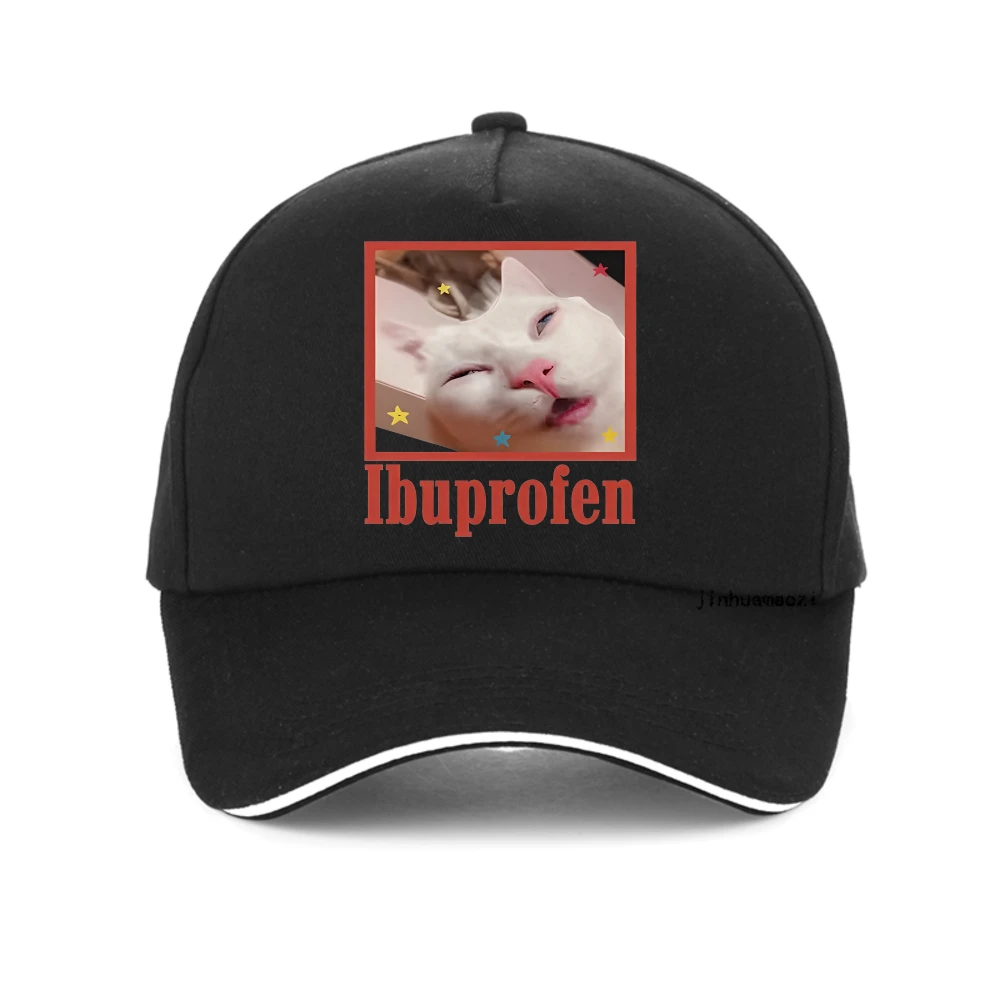 

Ibuprofen Cat Meme hat Funny Cat Graphic baseball cap Cute Cat Lover Cotton caps Casual Funny Unisex adjustable hats