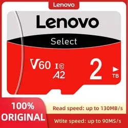 Lenovo 2TB 1TB UHS-I 128GB Carte Mémoire 256GB 512GB Carte Micro SD TF Flash Carte 64GB 128GB Carte SD Pour Appareil Photo/Téléphone/Drone