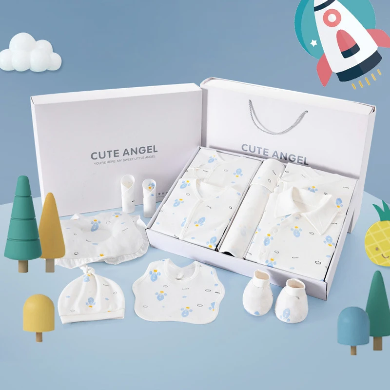 IYEAL Cotton Baby Gift Set 0-6 M Autumn Winter Kids Clothes Suit New Born Clothing Family Gifts 19-25PCS Newborn Baby Clothes