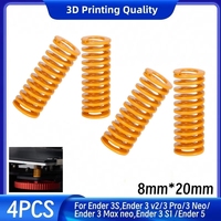 Ender 3/Pro/V2 Bed Leveling Springs 8x20mm - 4PCS High-Stiffness Upgrade Kit for Stable 3D Printer Heatbed