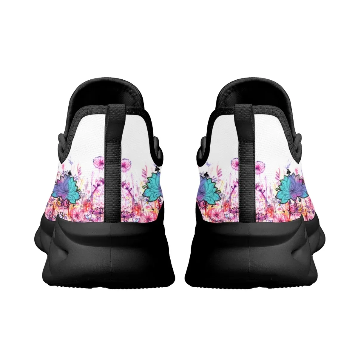 Floral Dragonfly Women Shoes Lightweight Outdoor Flat Shoes Brand Design Thick Sole Sneakers Female Girls Casual Footwear New