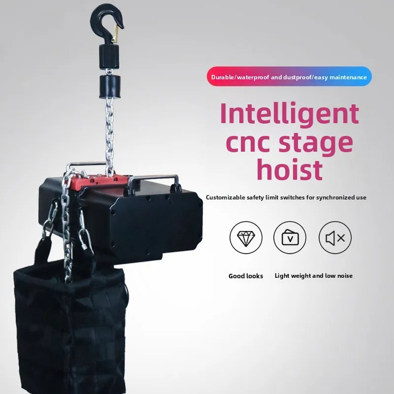 

Специальная электрическая таль 380 В, 220 В, 1 тонна, черная цепная подъемная таль, сценическая таль для выступлений