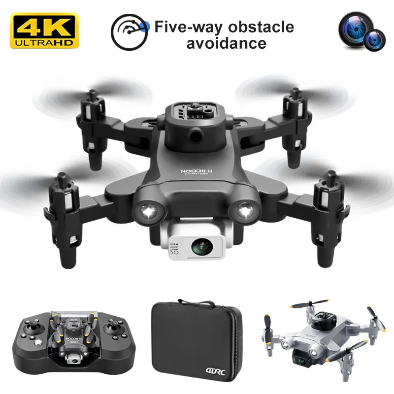 V30 New Mini Drone 4K 1080P HD Camera Drones WiFi Fpv Five Sided Obstacle Avoidance Foldable Quadcopter RC Helicopter Dron Toys